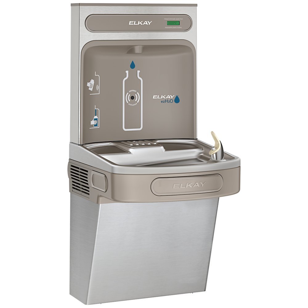ezH2O® Bottle Filling Station with Single ADA Cooler Non-Filtered Refrigerated Stainless