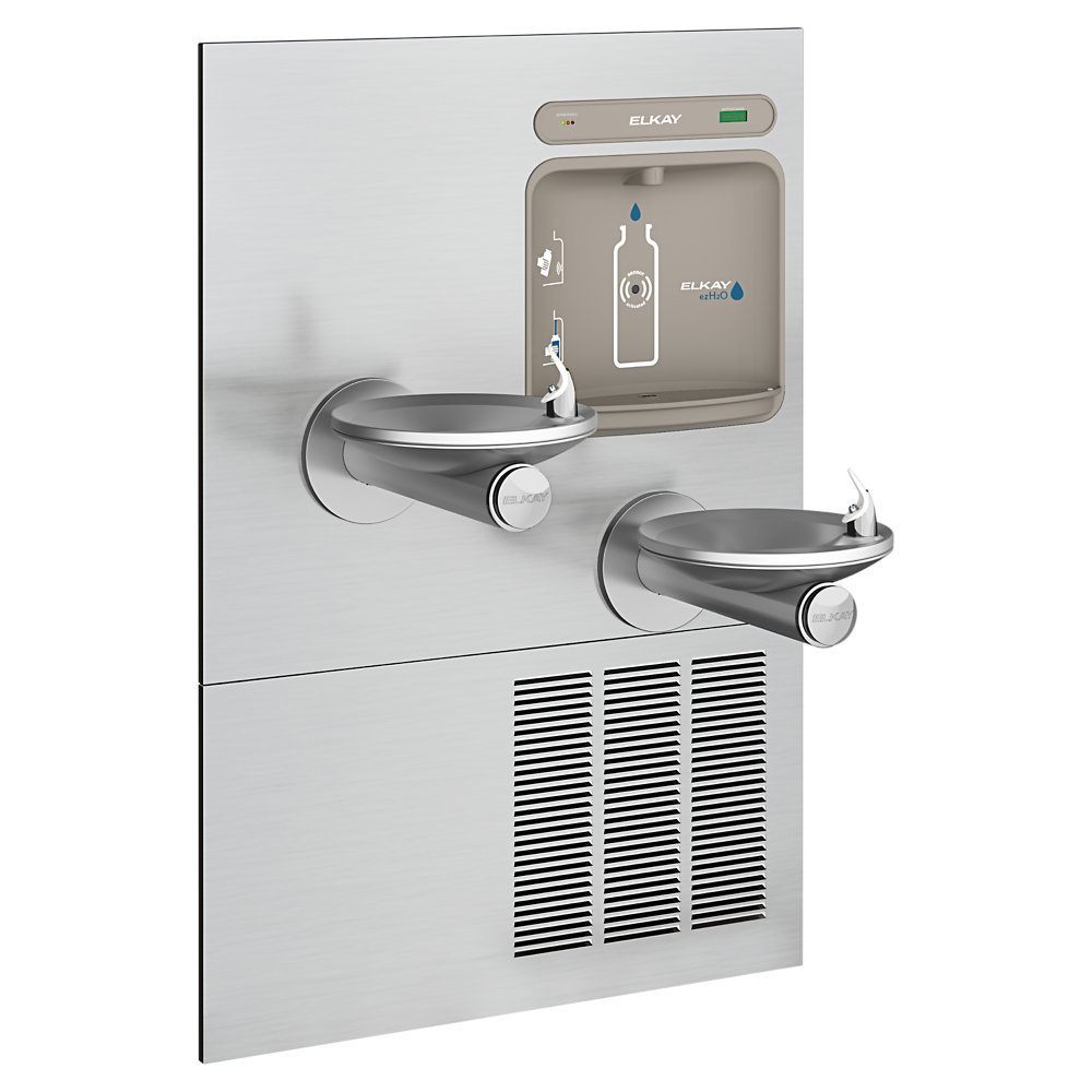 ezH2O® Bottle Filling Station with Bi-Level Integral SwirlFlo? Fountain Filtered Refrigerated Stainless
